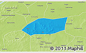 Political 3D Map of Touna, physical outside