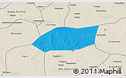 Political 3D Map of Touna, shaded relief outside