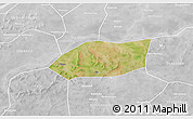 Satellite 3D Map of Touna, lighten, desaturated