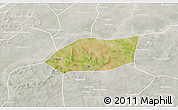 Satellite 3D Map of Touna, lighten, semi-desaturated