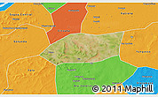 Satellite 3D Map of Touna, political outside