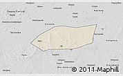 Shaded Relief 3D Map of Touna, desaturated