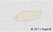 Shaded Relief 3D Map of Touna, lighten, desaturated