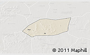 Shaded Relief 3D Map of Touna, lighten, semi-desaturated