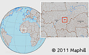 Gray Location Map of Touna