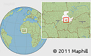 Savanna Style Location Map of Touna, highlighted grandparent region