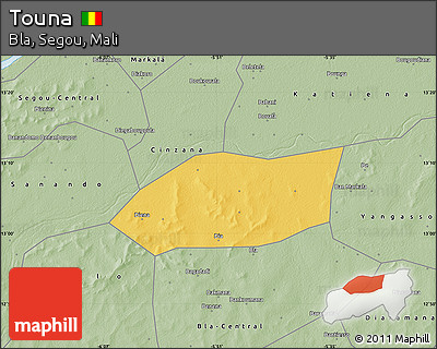 Savanna Style Map of Touna