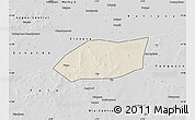 Shaded Relief Map of Touna, desaturated