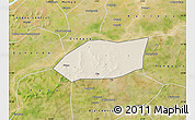 Shaded Relief Map of Touna, satellite outside