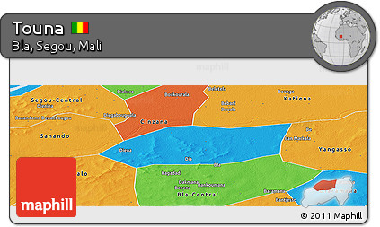 Political Panoramic Map of Touna