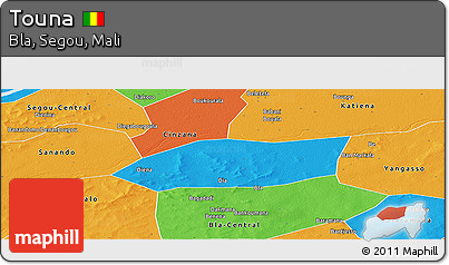 Political Panoramic Map of Touna