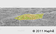 Satellite Panoramic Map of Touna, desaturated
