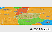 Satellite Panoramic Map of Touna, political outside