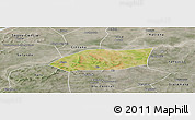 Satellite Panoramic Map of Touna, semi-desaturated