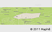 Shaded Relief Panoramic Map of Touna, physical outside