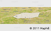Shaded Relief Panoramic Map of Touna, satellite outside