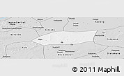 Silver Style Panoramic Map of Touna
