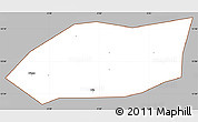 Gray Simple Map of Touna, cropped outside