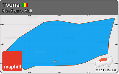 Political Simple Map of Touna, cropped outside