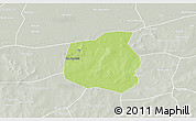 Physical 3D Map of Yangasso, lighten, semi-desaturated