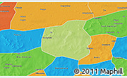 Physical 3D Map of Yangasso, political outside