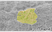 Satellite 3D Map of Yangasso, desaturated