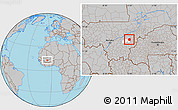 Gray Location Map of Yangasso, highlighted parent region