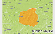 Political Map of Yangasso, physical outside
