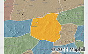 Political Map of Yangasso, semi-desaturated