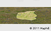 Satellite Panoramic Map of Yangasso, darken