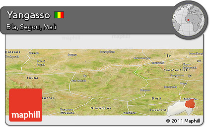 Satellite Panoramic Map of Yangasso