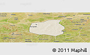 Shaded Relief Panoramic Map of Yangasso, satellite outside