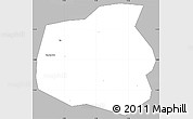 Gray Simple Map of Yangasso, single color outside
