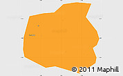 Political Simple Map of Yangasso, single color outside