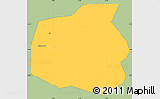 Savanna Style Simple Map of Yangasso, single color outside