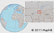 Gray Location Map of Saye