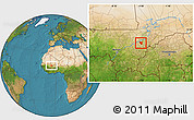 Satellite Location Map of Saye