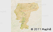 Satellite 3D Map of Niono, lighten