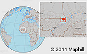 Gray Location Map of Nampala