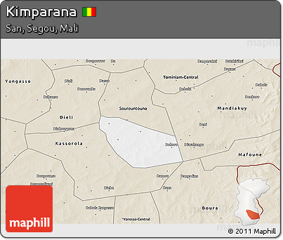 Classic Style 3D Map of Kimparana