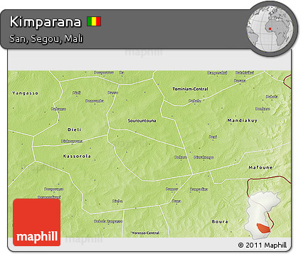 Physical 3D Map of Kimparana