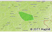 Political 3D Map of Kimparana, physical outside