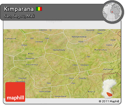 Satellite 3D Map of Kimparana