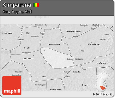 Silver Style 3D Map of Kimparana