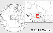 Blank Location Map of Kimparana, highlighted parent region, highlighted grandparent region, within the entire country