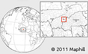 Blank Location Map of Kimparana, highlighted parent region