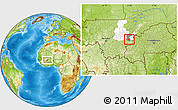 Physical Location Map of Kimparana, highlighted parent region, highlighted grandparent region