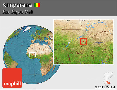 Satellite Location Map of Kimparana