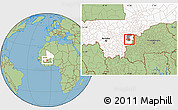 Savanna Style Location Map of Kimparana, highlighted country, highlighted parent region