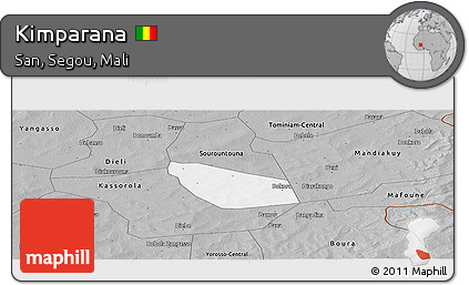 Gray Panoramic Map of Kimparana